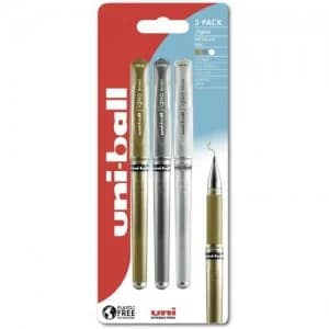 Uni-Ball Signo Broad UM153 AST Plastic Free Packaging PK3