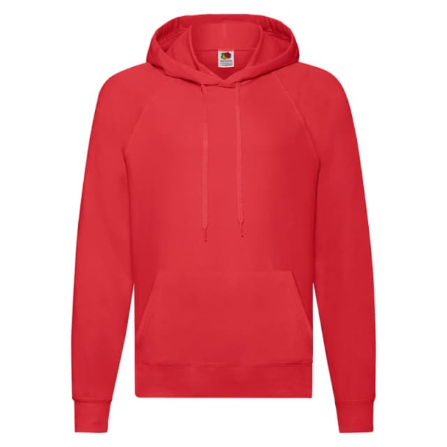 Fruit Of The Loom Fruit of the Loom Men Lightweight Hooded Sweatshirt in Red Size: Medium Red M Male 5063425979561