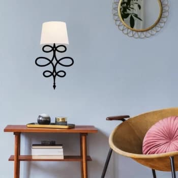 Asaf - 6990 White Black Wall Lamp