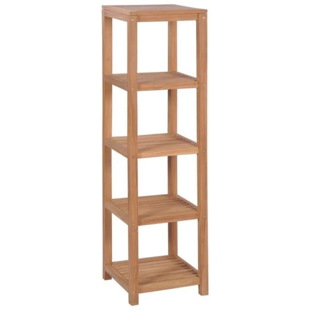 VIDAXL 4-Tier Bathroom Storage Rack Solid Teak 42x42x165cm Vidaxl 246500