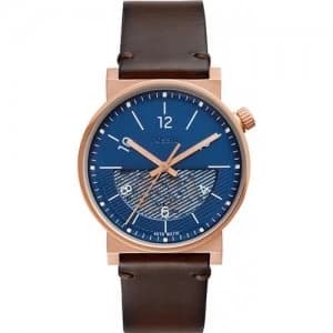 Fossil Mens Barstow Rose Gold Plated Watch - ME3169