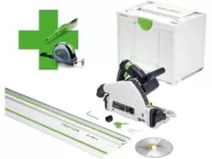 Festool TS55FEQ-Plus-FS110V 110V 160mm Circular/Plunge Saw Guide Rail Set
