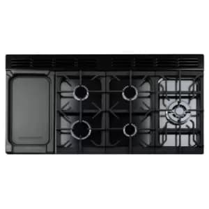 Rangemaster EDL110DFFCB/C Encore Deluxe 110cm Dual Fuel Cooker, Charcoal Black