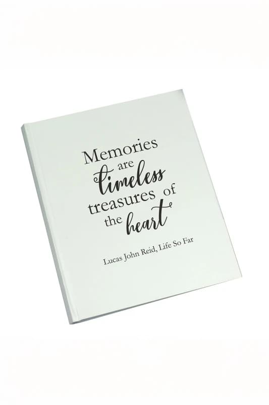 Personalised Memento Company Personalised 'Memories are Timeless' Traditional Photo Album in White White Unisex