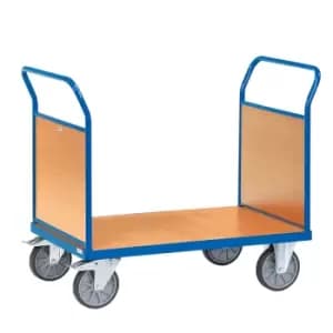 Fetra Beech Veneer Double Ended Platform Trolley 1000 x 600mm - 600kg