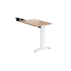 Office Desk Rectangular Desk 800mm With Return Beech Tops With White Frames TR10