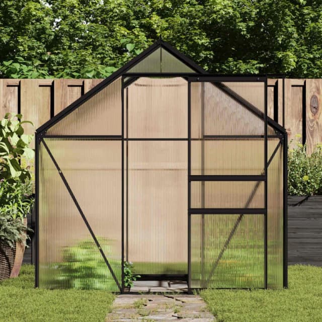 VIDAXL Vidaxl - Greenhouse with Base Frame Anthracite Aluminium 3.61 m² 8719883814001