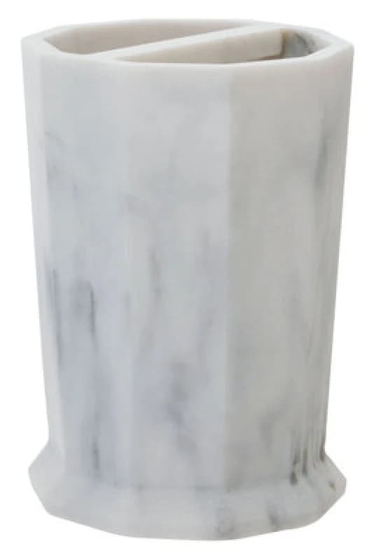 Premier Housewares Riviera Two Compartment Toothbrush Holder Grey