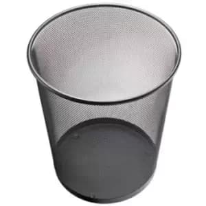Helit the circle network H2518595 Waste paper basket 15 l (Ø x H) 265mm x 280 mm Metal Black