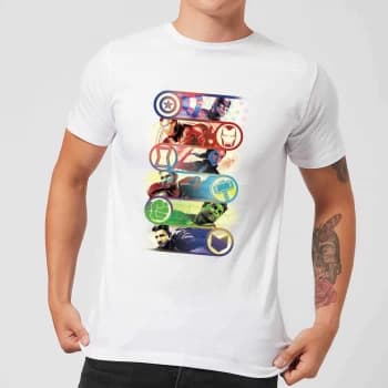 Avengers Endgame Original Heroes Mens T-Shirt - White - XS