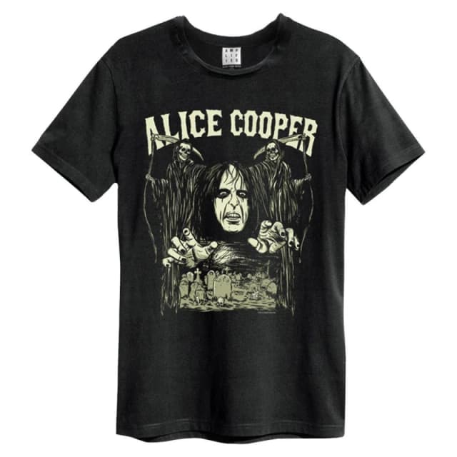 Amplified Amplified Men Reapers Alice Cooper T-Shirt in Black Size: X-Small Black XS Male 5063852070374