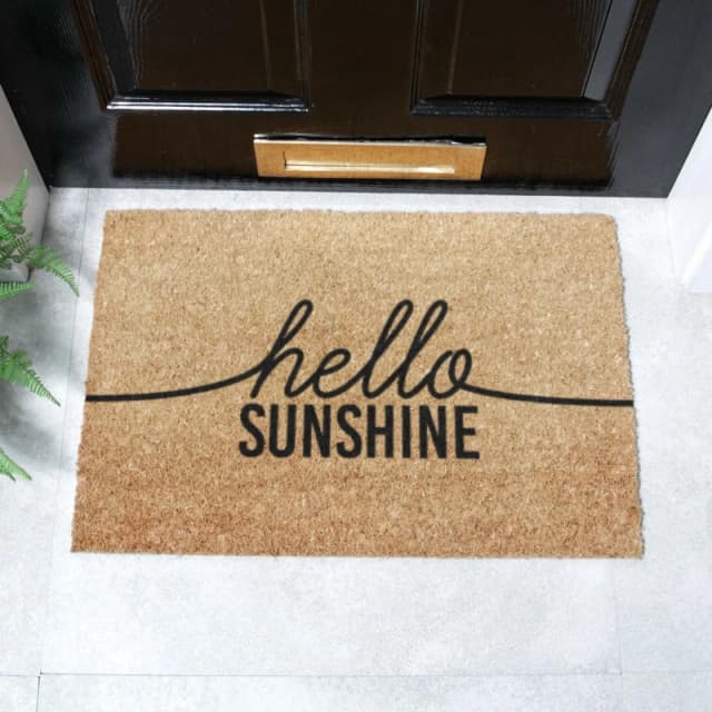 Artsy Mats Hello Sunshine Doormat (60 X 40Cm), Brown 6040-HSCRIBSUNS