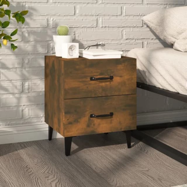 VIDAXL Bedside Cabinet Smoked Oak 40x35x47.5cm Vidaxl 8720286973011