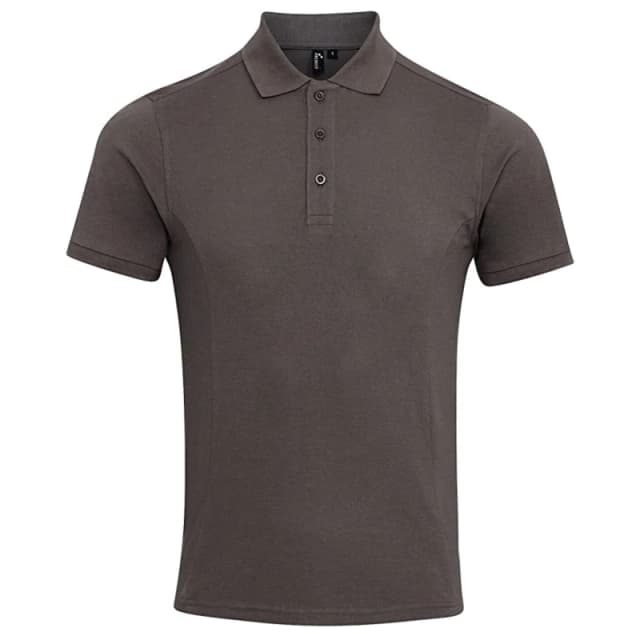 Premier Premier Men Coolchecker Plus Piqu Polo Shirt in Dark Grey Size: Small Dark Grey S Male 5063527592200