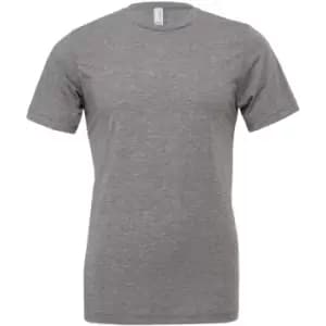 Canvas Mens Triblend Crew Neck Plain Short Sleeve T-Shirt (2XL) (Grey Triblend)