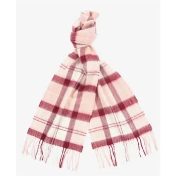 Barbour Tartan Scarf - Deep Pink/Grey