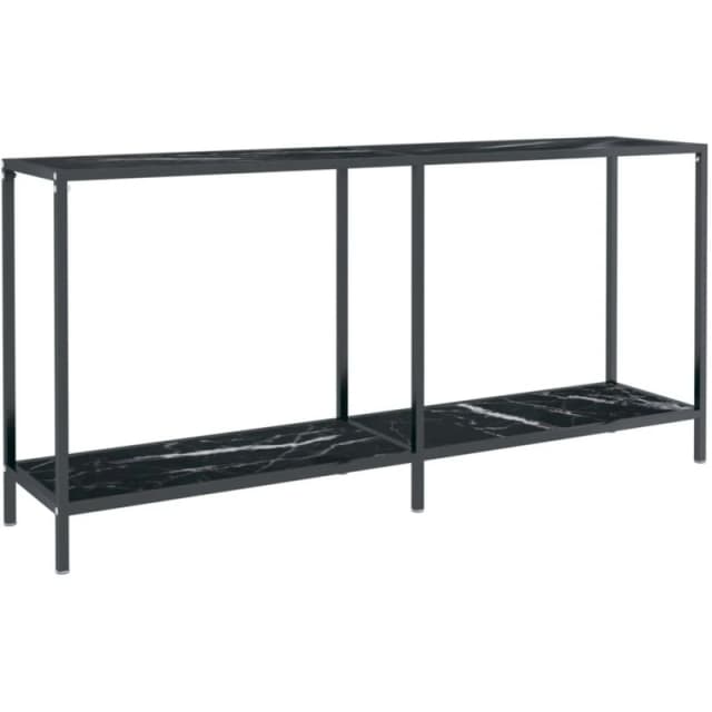 VIDAXL Console Table Black 160x35x75.5cm Tempered Glass Vidaxl 8720286462980