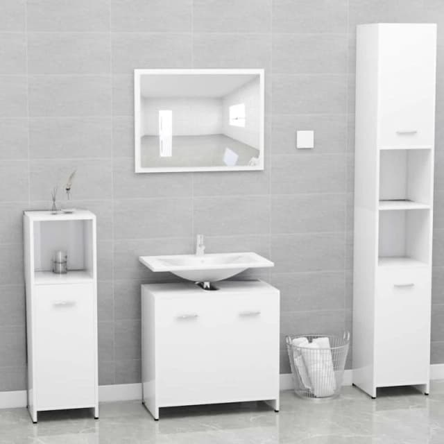 VIDAXL vidaXL Bathroom Furniture Set White Engineered Wood 8720286015537