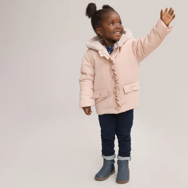 Recycled Long Padded Jacket with Hood