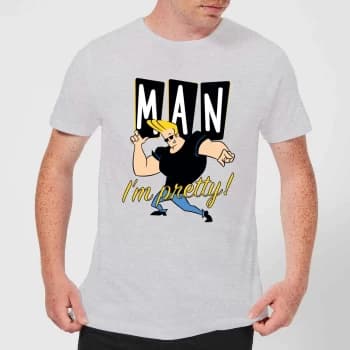 Johnny Bravo Man I'm Pretty Mens T-Shirt - Grey - XS - Grey