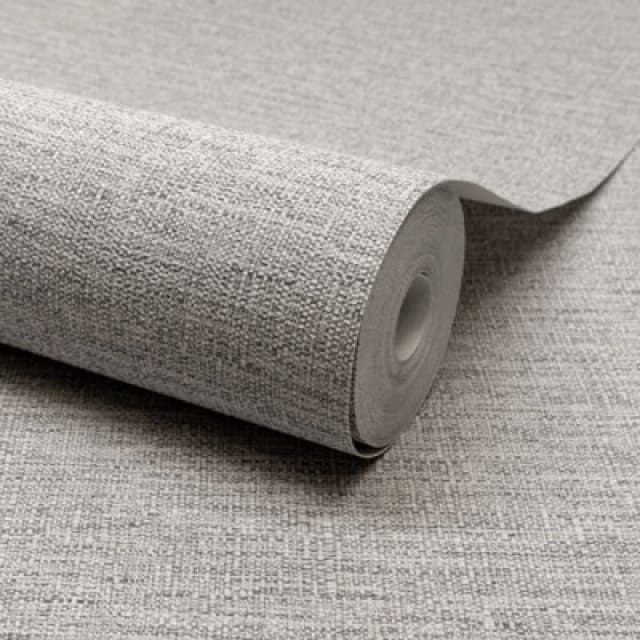 Grandeco Telma Slubbed Fabric Hessian Textured Luxury Wallpaper Natural