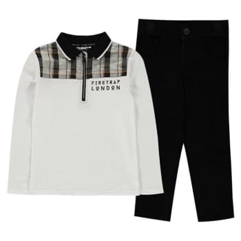 Firetrap Two Piece Trouser Set Infant Boys - Black Cord