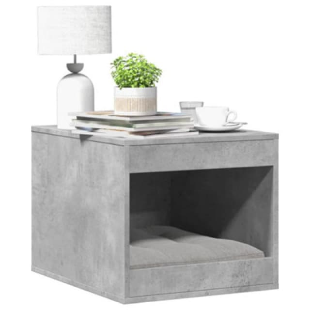vidaXL Cat Litter Box Enclosure Concrete Grey 47x59x42cm Engineered Wood, Grey 857763