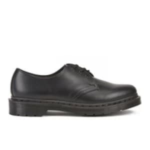 Dr. Martens Womens 1461 Mono Smooth Leather 3-Eye Shoes - Black - UK 10 - Black