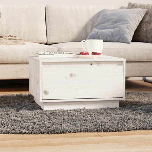 VIDAXL Coffee Table White 55x56x32cm Solid Wood Pine Vidaxl 8720286842324