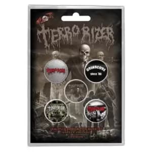 Terrorizer - Caustic Attack Button Badge Pack