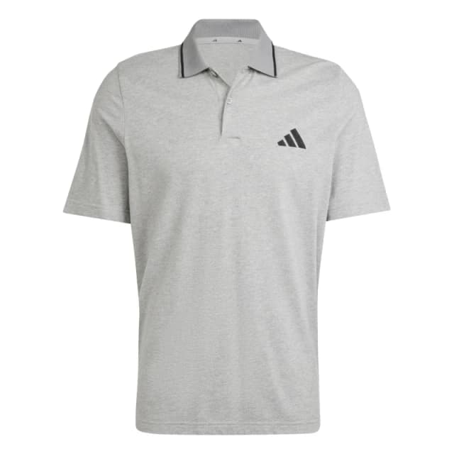 Adidas SPORTSWEAR Essentials Cotton Pique Polo Shirt with Small Logo Detail Grey Marl Men S;XL;M