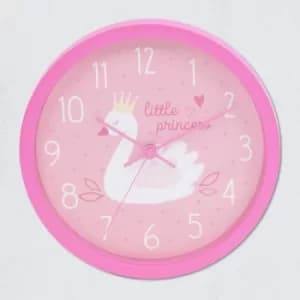 Swan Princess Pink Wall Clock