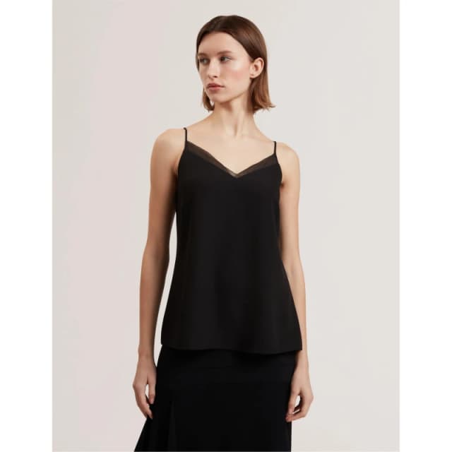 Ted Baker Womens Chiffon Woven Cami Vest Black female 8 (XS)