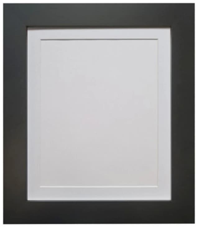 Frames By Post Metro Black Frame With White Mount For Image Size 10 X 8 Inch