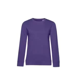 B&C Womens/Ladies Organic Sweatshirt (L) (Radiant Purple)