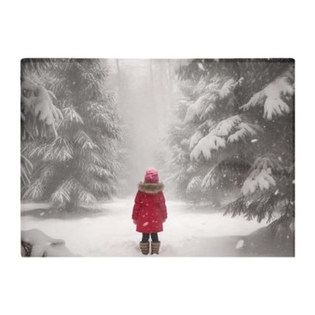 Warren Reed Designer Little Girl In The Snow Chopping Board