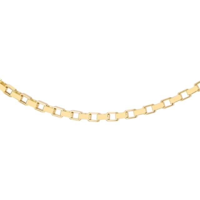Be You 9ct Gold Square Paper Chain Yellow Gold female 18in