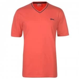 Slazenger V Neck T Shirt Mens - Red