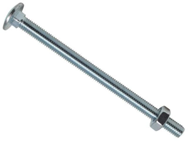 Metalmate Memcsx10150 Cup Square Hex Bolt & Nut Zp M10 X 150mm Box 10 Memcsx10150