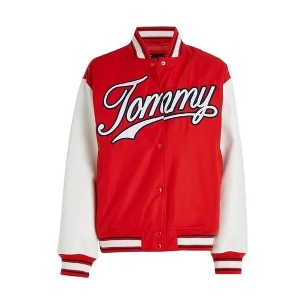 Tommy Jeans Tjw Letterman Jacket - Red 12