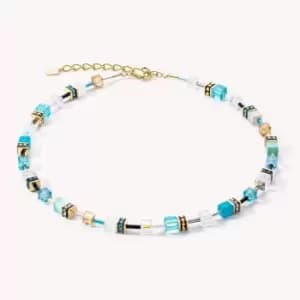 Coeur De Lion Classic GEOCUBE Necklace Gold & Turquoise