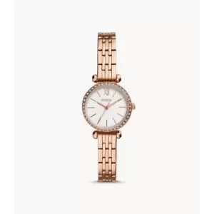 Fossil Womens Tillie Mini Three-Hand Rose Gold-Tone Stainless Steel Watch - Rose Gold