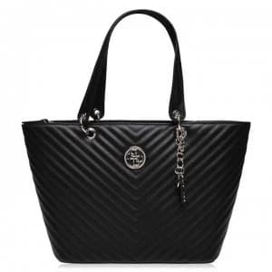 Guess Quilted Kamryn Tote Bag - BLACK BLA