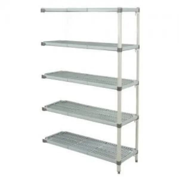ESE Direct Metromax Q Polymer Shelving, Static, 5 Shelves, Extension, 1590 H x 1219 W x 457 D (mm) 373043 Coldroom Shelving