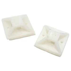 BQ White 20mm Self Adhesive Cable Mounts Pack of 50