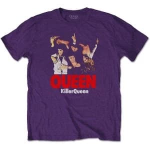 Queen - Killer Queen Unisex Large T-Shirt - Purple