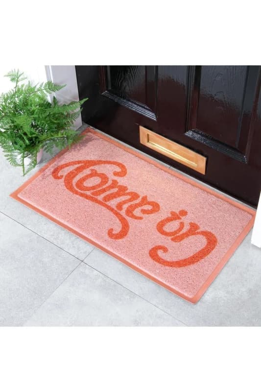 Native Natural Pink Come In Go Away Doormat (70 X 40Cm)