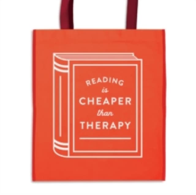 Reading is Cheaper Than Therapy Reusable Shopping Bag. Gift. By Galison Books