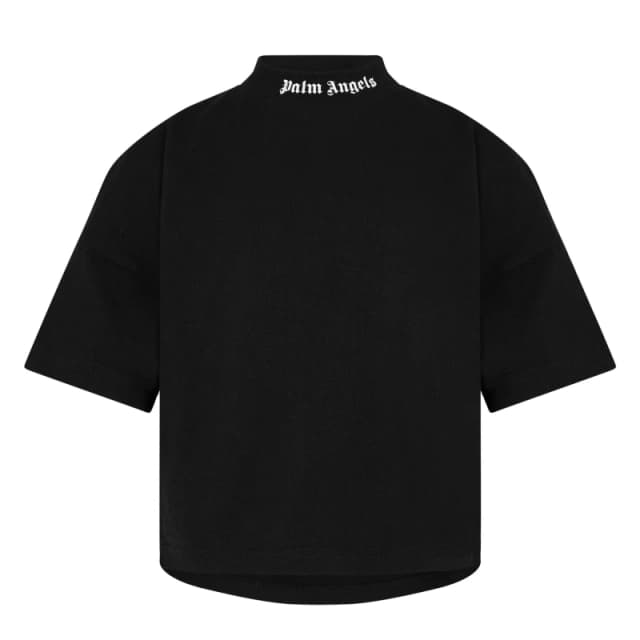 Palm Angels Children's Classic T Shirt Black Wht 1003 unisex 10 Years