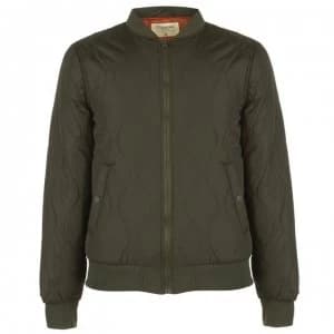 Criminal Neo Onion Quilted Bomber Jacket - Khaki